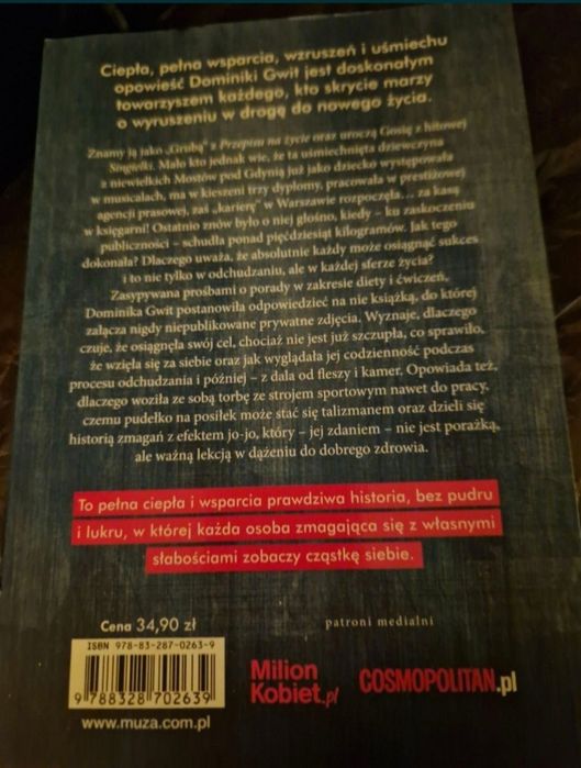 Książka moja droga do nowego życia Dominika Gwit odchudzanie