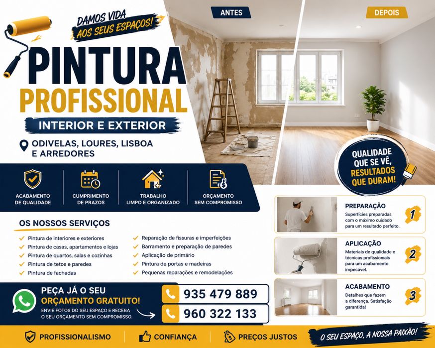 Pintura Profissional Interior e Exterior | Odivelas e Lisboa