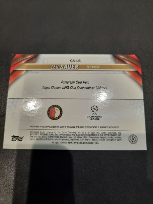 Футбольна картка автограф Leo Sayer
