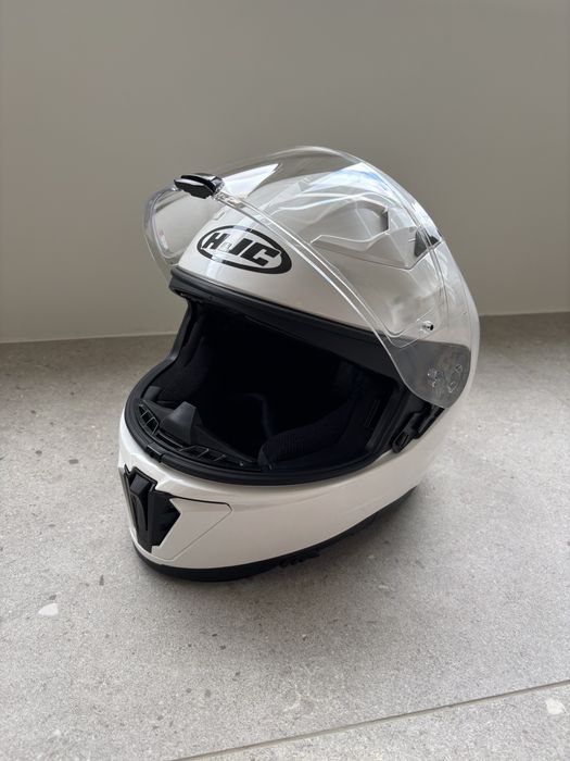 Capacete de mota integral HJC i70 branco