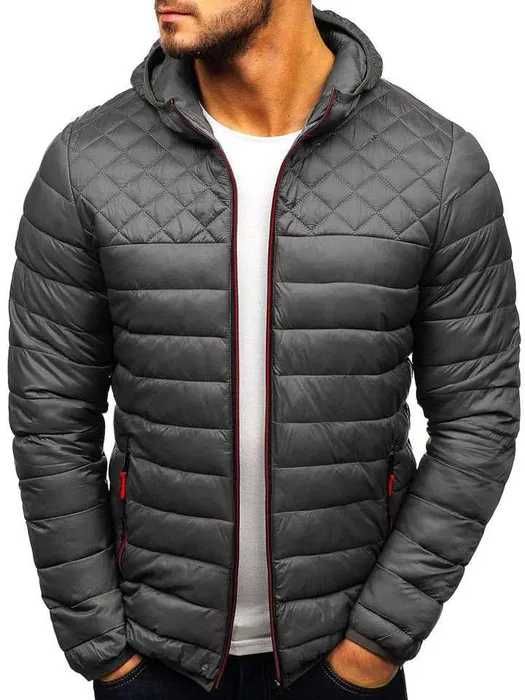 Куртка мужская демисезонная весенняя осенняя Hot с капюшоном стеганая