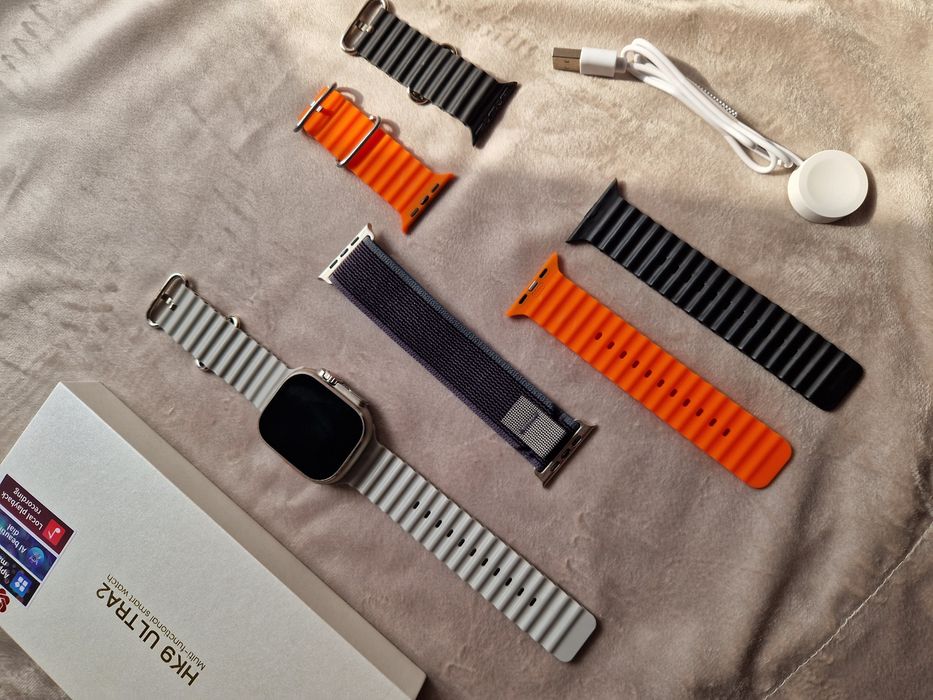 Smartwatch Hk9 ultra dwa max, amoled, 4gen, 4 paski, zegarek zestaw