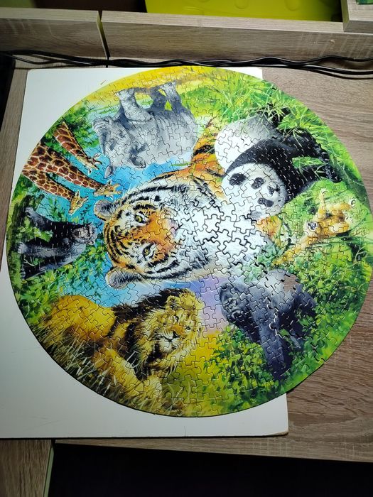 Puzzle okrągłe zwierzęta 500