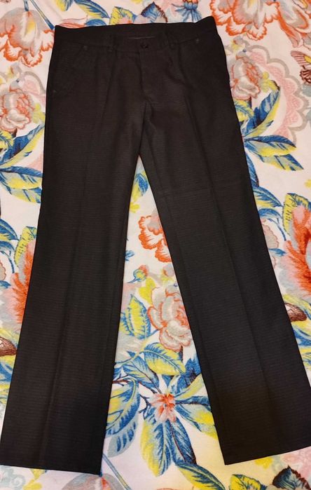 Брюки чоловічі в клітинку у діловому стилі