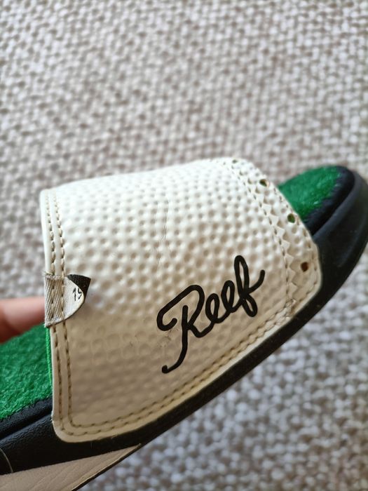 Klapki Reef 40 białe zielone golf  basenowe
