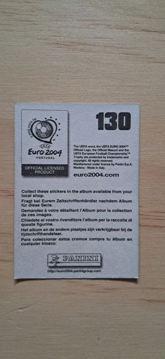 Cromo futebol de Michael Owen(Euro 2004)da Panini