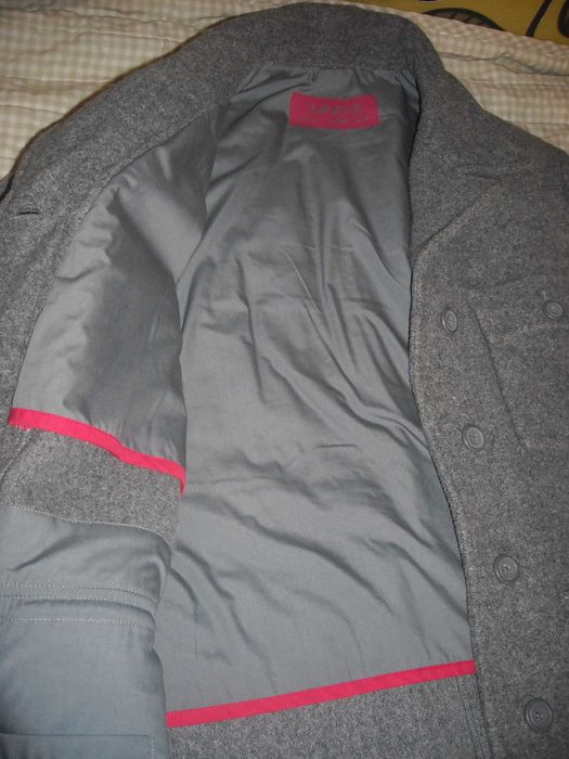 Sobretudo casaco cinzento estilo militar