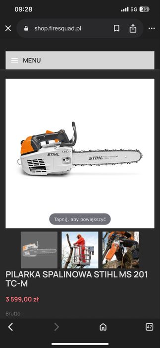 Stihl  Ms 201 TC ,Piła ,pilarka spalinowa Ciesielka , alpinistyczna