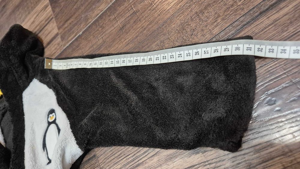 003 A szlafrok nr 1 miękki pluszowy pingwin 80-86