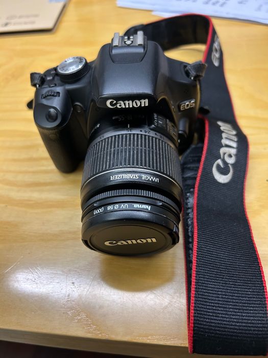 Cânon EOS 500 D lente 18-55, com lente proteção,  carregador
