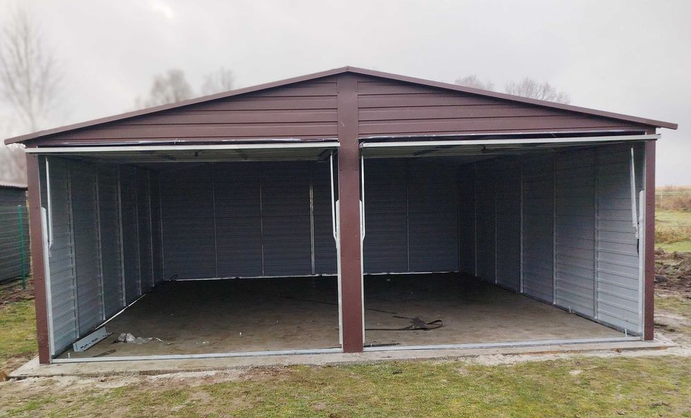 Garaż blaszany 6x5,80 lub inny wymiar Kolor paleta RAL