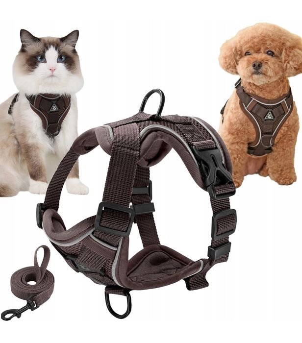 Szelki bezuciskowe dla psa, kota typu GUARD,+ smycz rozm.M