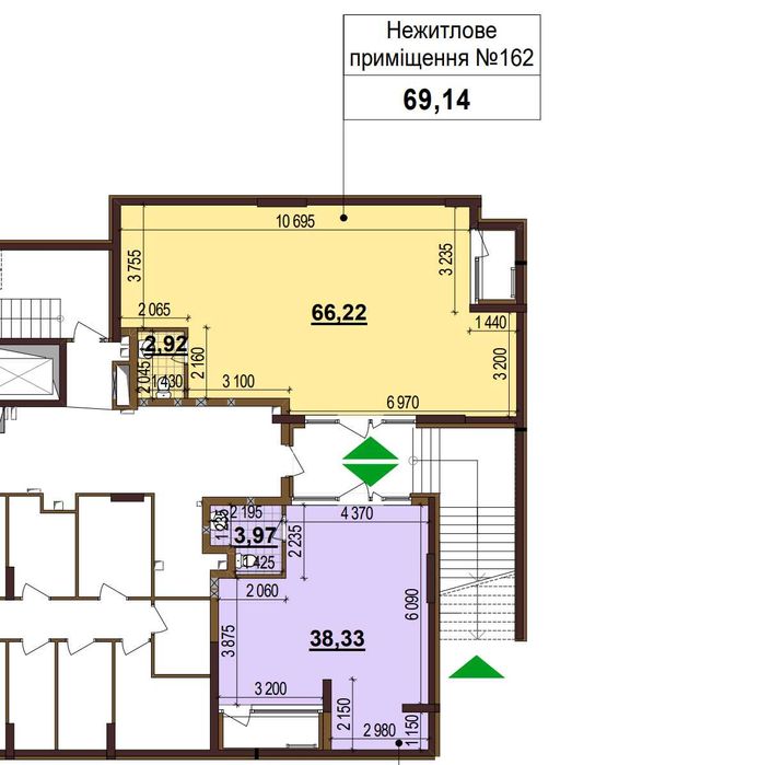 Продаж комерції. Кутовий фасад 69м на Олеся/Ретровіль ЖК Варшавський 3