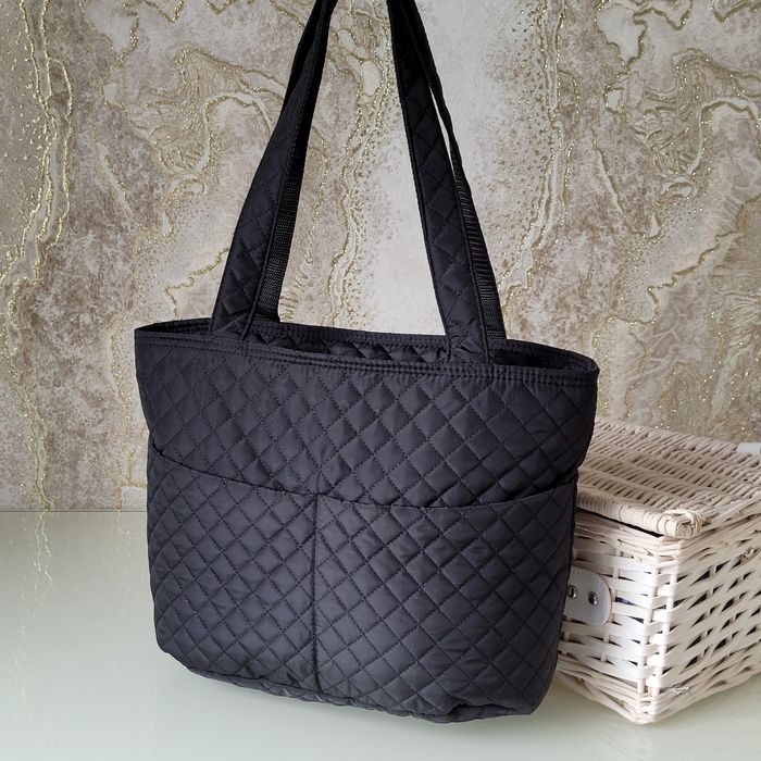 Сумка зі стьобаної плащівки "Дві кишені ". Виробник Харків