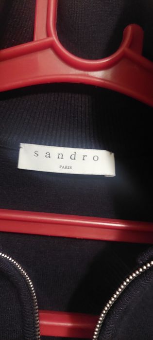 Sandro paris • Vega color block quarter zip sweater WITH FLAWS