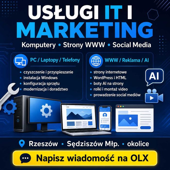 Usługi IT i marketing internetowy Mobilny informatyk Rzeszów