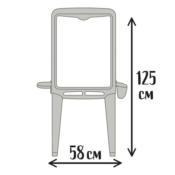 Двосторонній мольберт "Літери та цифри"  (7600410106)