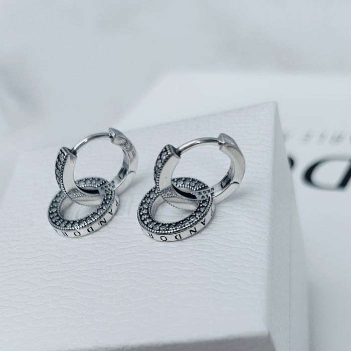 Сережки кульчики Пандора Pandora Дропшипінг Стіч Стич