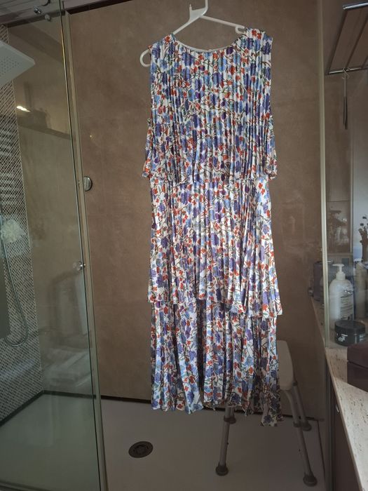 Vestido de Verão comprido, multi cor,
