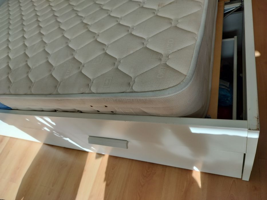 Storage bed with mattress