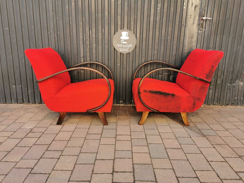 Fotel ART DECO proj. J. Halabala, Czechosłowacja '30-'50, Retro