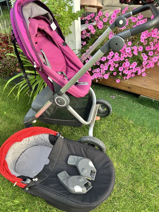 Wózek Stokke 2w1 gondola spacerówka adaptery do fotelika