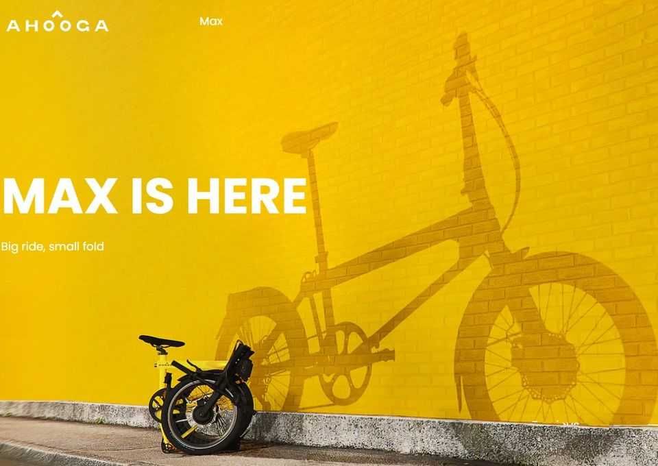 Bicicleta elétrica dobrável ultra compacta: Ahooga Max