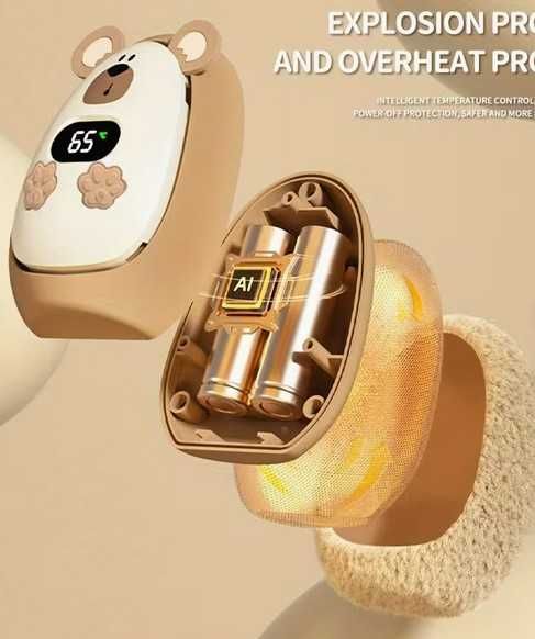 podgrzewacz do rąk 2025, z inteligentnym wyświetlaczem cyfrowym dzieci