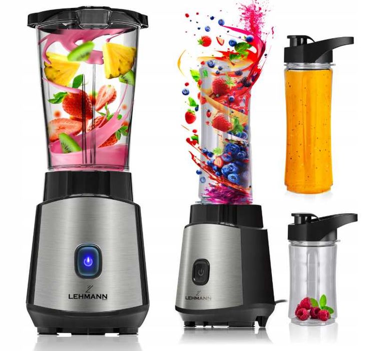Blender kielichowy Lehmann Smoofit 1200W + 2 bidony