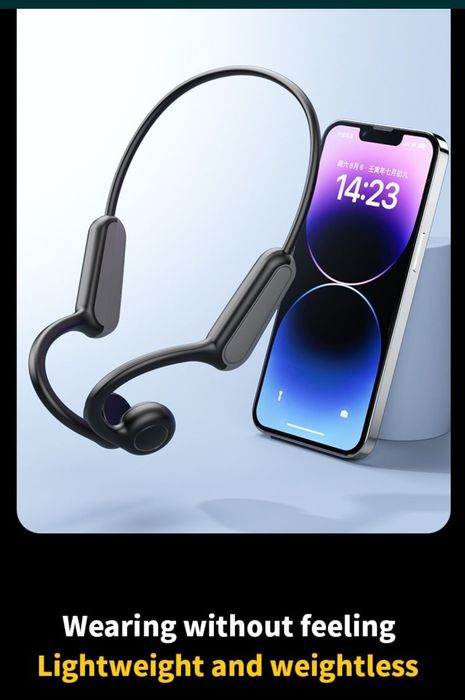 Сірі наушники Xiaomi Real Bone Conduction Sport B8 (кісткові)