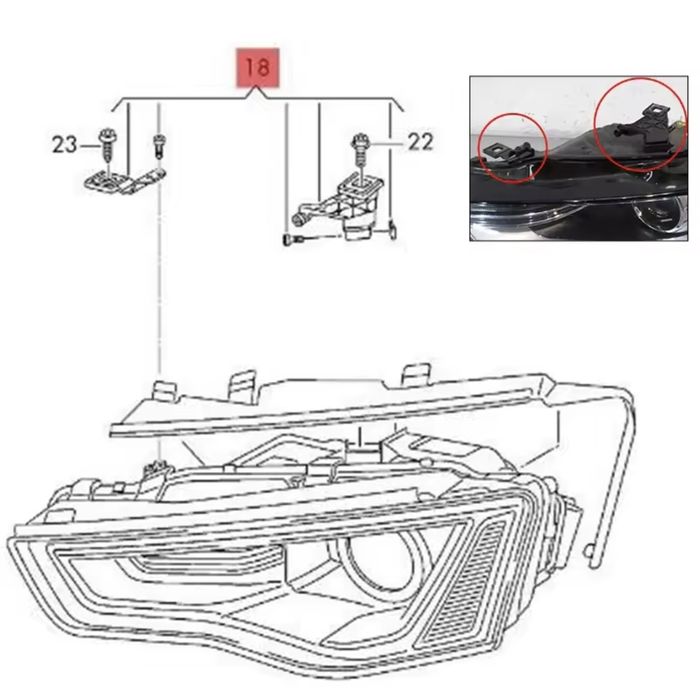 Kit reparação faróis principais AUDI A4 B8.5 A5 S4 S5