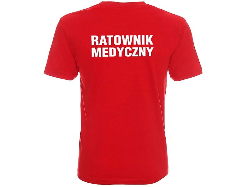 Koszulka męska RATOWNIK MEDYCZNY czerwona (M)