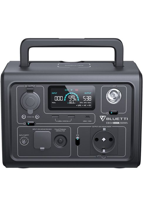 Зарядна станція Bluetti EB3A / 600 Вт / 268 Вт⋅год / LiFePO4