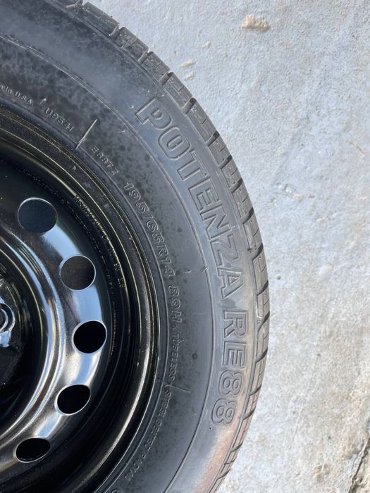 Запаска докатка R14 5x114,3 Шина літня 195 65 Bridgestone Potenza