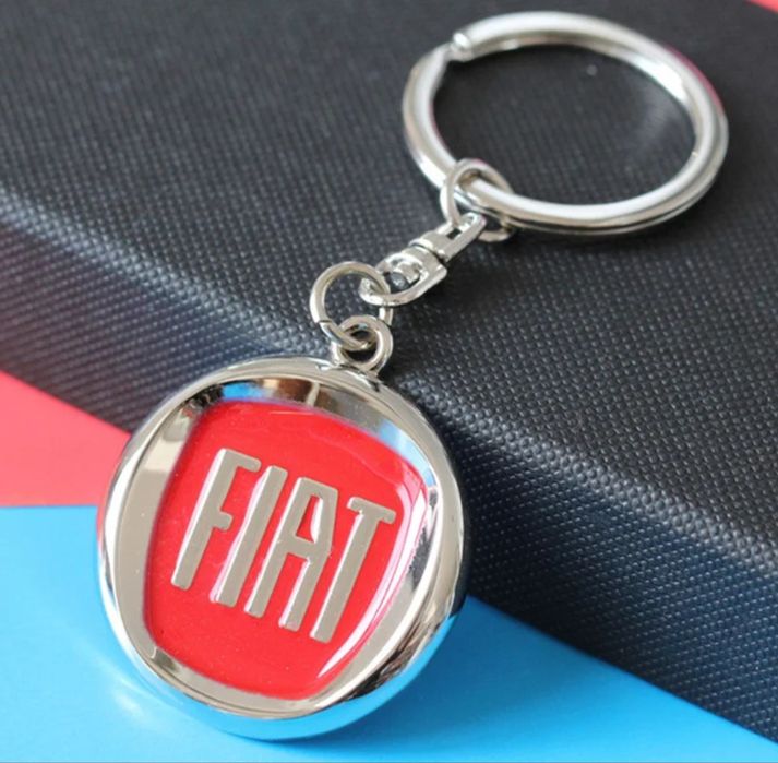 Fiat Keychain with Red Logo - Free Shipping via CTT within 48 Hours