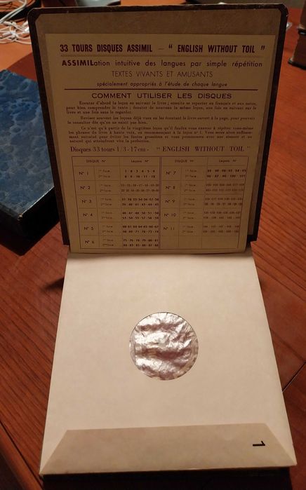 Curso inglês para franceses em discos de vinil