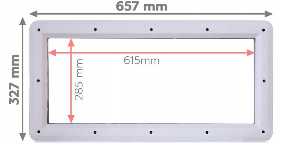 Okno okienko świetlik do bramy garażowej segmentowej panelowej brąz
