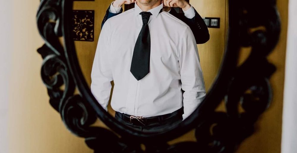 Garnitur ślubny, czarny typu mundur