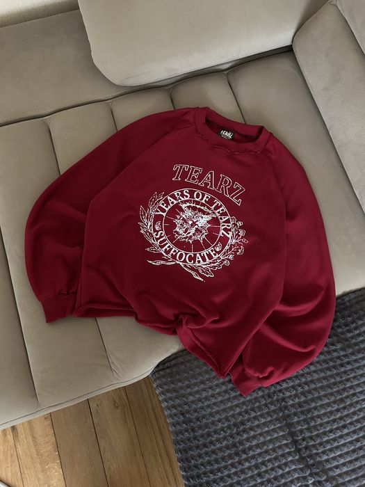 Tearz.era Ukraine Brand Sweatshirt Світшот Бордовий Худі Racer Jaded