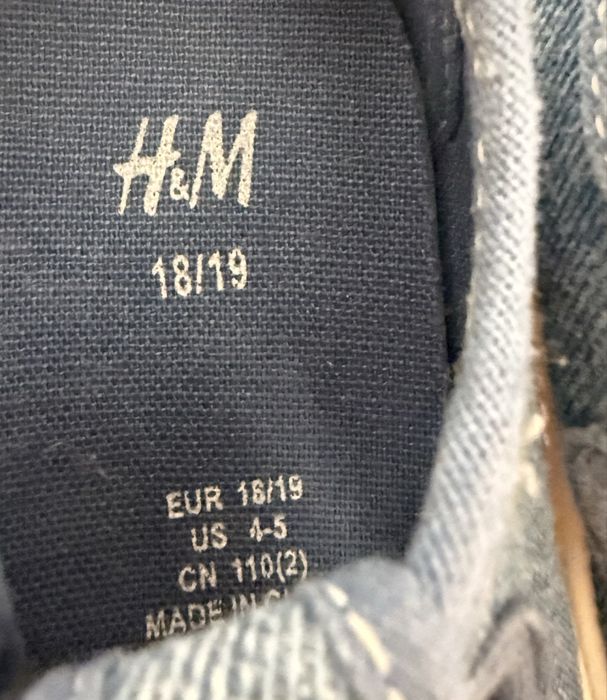 Дитячі босоніжки, кеди H&M, мокасини 18/19 р, на ніжку 11-11,5 см
