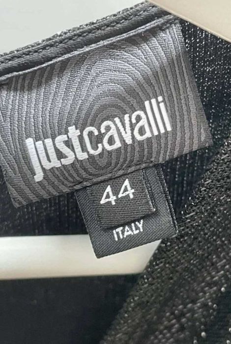 Just Cavalli Czarna długa sukienka, rozmiar 38-40