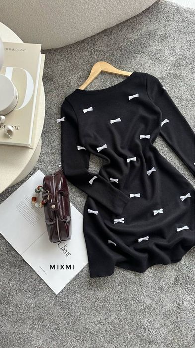 Сукня ангора з бантиками