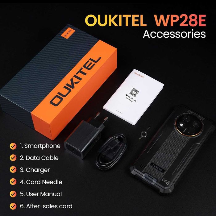 Телефон противоударнрый Oukitel wp28e 4/64Gb 10600 mAh потужний