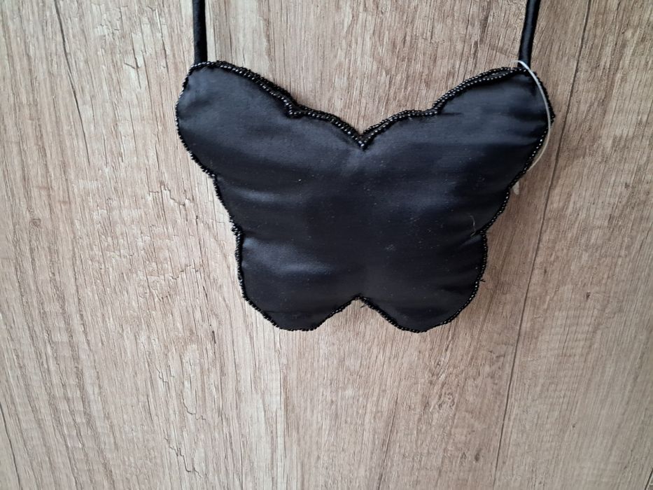 Mini torebka czarny motyl