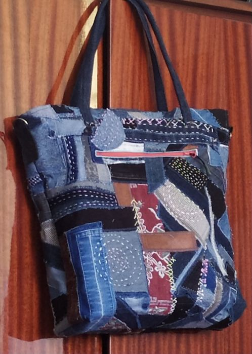 Сумка джинсовая, ручная работа