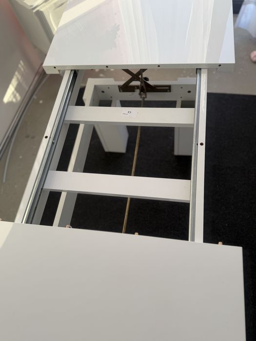 Biała ława lakierowana stolik stół rozkładana  połsk