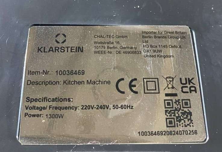 Тістоміс / тестомес / міксер / миксер / Klarstein  з Німеччини 1300w