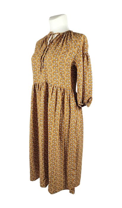 Nowa sukienka 42,XL ciemno miodowa wzór BonPrix Bodyflirt BPC