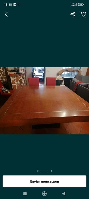Mesa de jantar 1,6x1,6