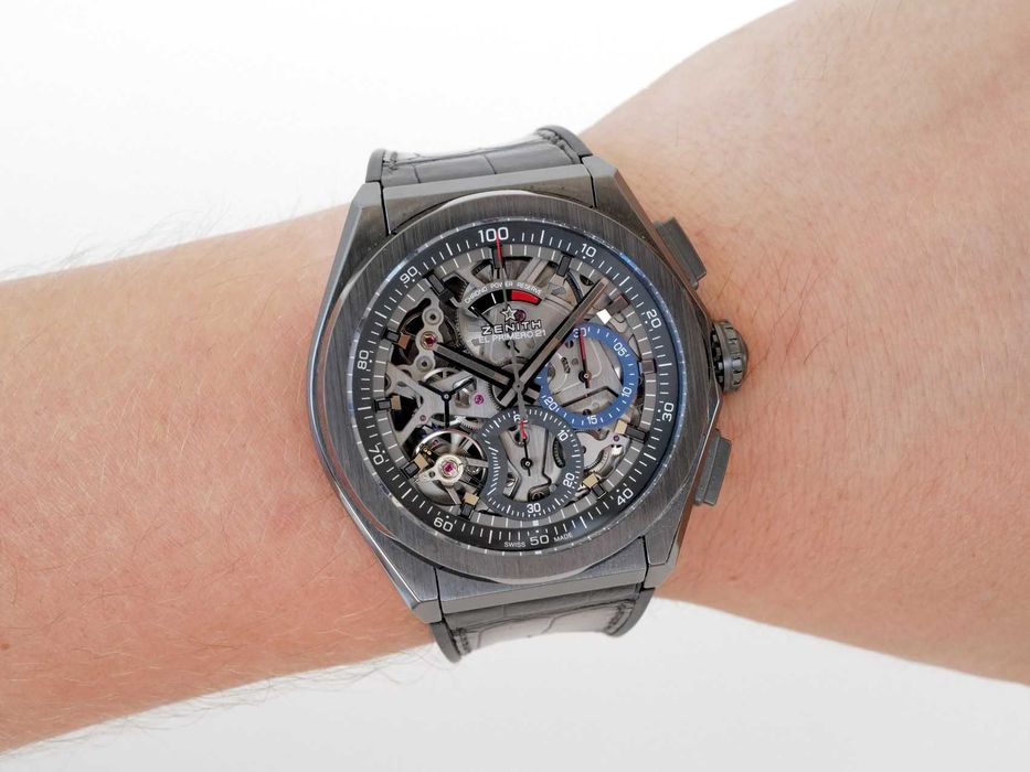 Zenith Defy El Primero 21 Black Ceramic Chronograph Skeleton Dial 44